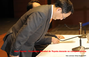 Akio Toyoda CEO de Toyota a nivel mundial comparece en EEUU